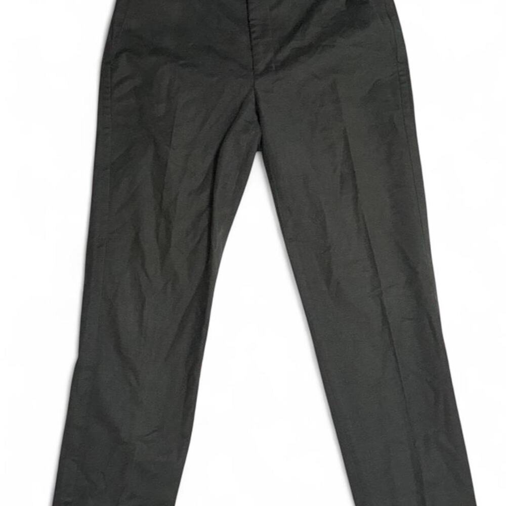 Vince Tailored Cropped Trousers Pants Olive Khaki Size 6 Cotton Blend